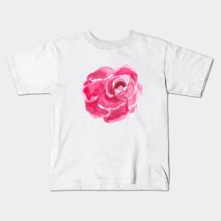 pink rose watercolour Kids T-Shirt